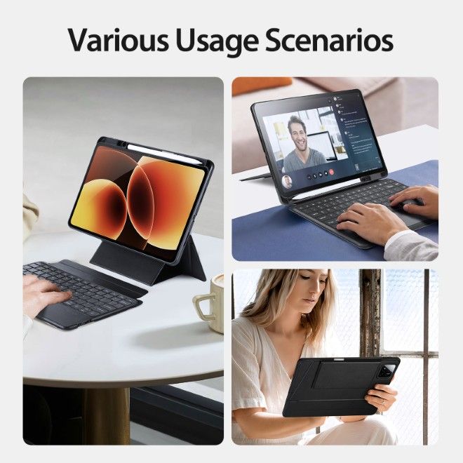 Étui clavier Dux Ducis pour Xiaomi Pad 8 Pro / 8 / 7 Pro / 7 - Série DK - Noir