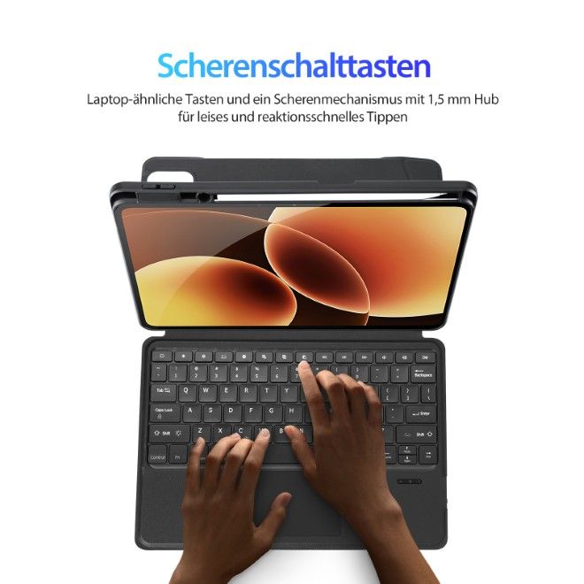 Dux Ducis - Xiaomi Pad 8 Pro / 8 / 7 Pro / 7 Tastatur Hülle - Keyboard Case mit Backlight - DK Series - schwarz