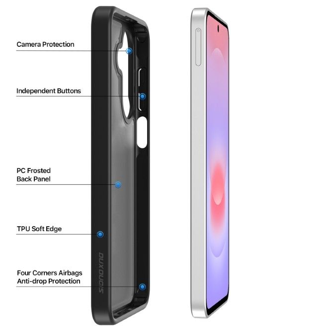 Dux Ducis - Samsung Galaxy A27 Hülle - TPU und PC Hardcase - Yind Series - schwarz