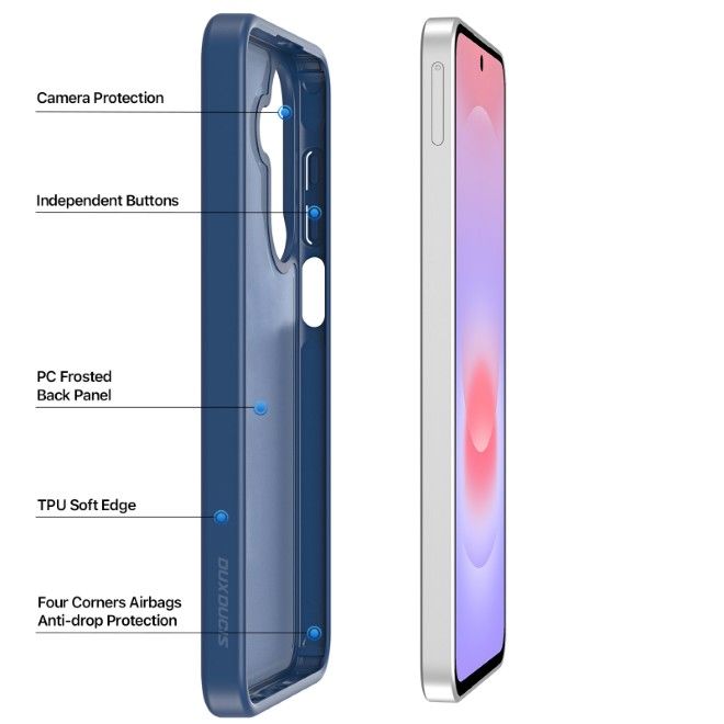 Dux Ducis - Samsung Galaxy A27 Hülle - TPU und PC Hardcase - Yind Series - dunkelblau
