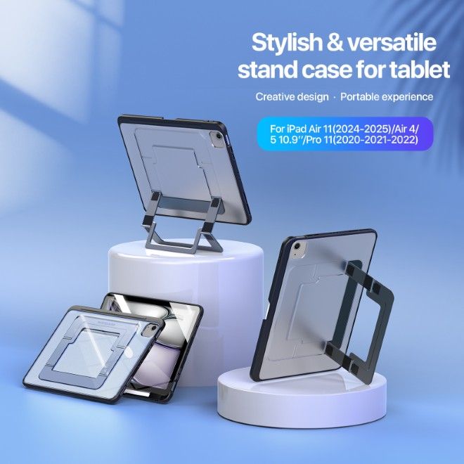 Dux Ducis - iPad Air 11 (2025/2024/2022/2020) / iPad Pro 11 (2022/2021/2020) Hülle - PC Hardcase mit Standfunktion - Axis Series - schwarz