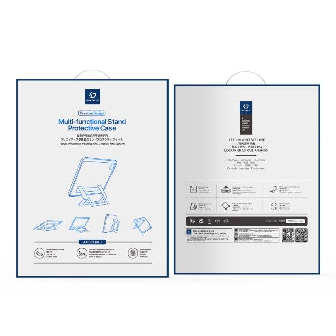 Dux Ducis - iPad Air 11 (2025/2024/2022/2020) / iPad Pro 11 (2022/2021/2020) Hülle - PC Hardcase mit Standfunktion - Axis Series - schwarz