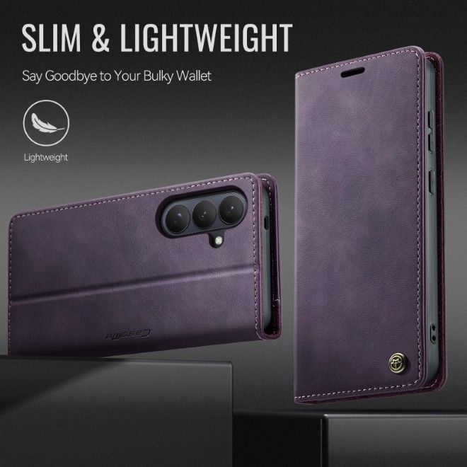 Caseme - Samsung Galaxy S26+ Hülle - Secure Series Bookcover - mit RFID Kartenschutz - purpur