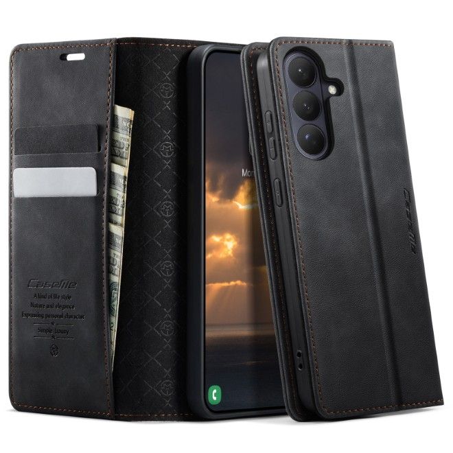 Caseme - Samsung Galaxy S26+ Hülle - Secure Series Bookcover - mit RFID Kartenschutz - schwarz