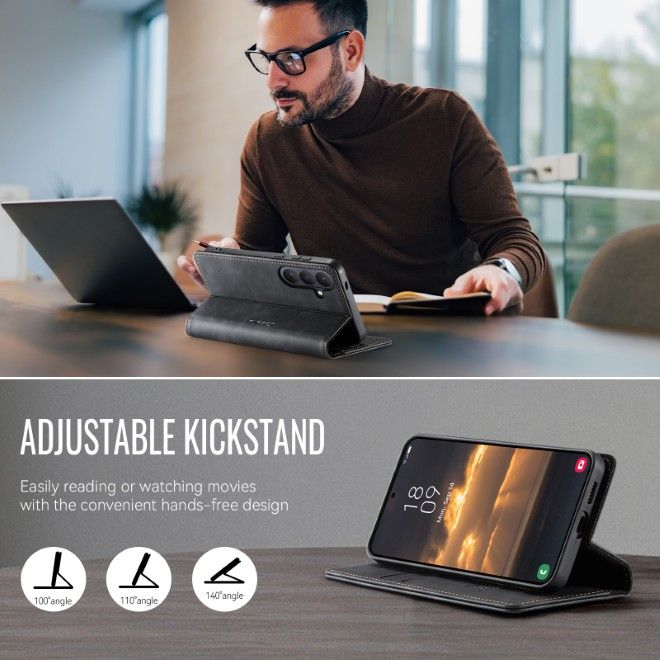 Caseme - Samsung Galaxy S26+ Hülle - Secure Series Bookcover - mit RFID Kartenschutz - schwarz