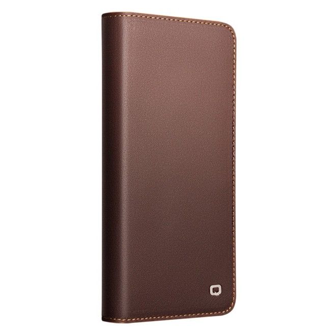 Qialino - Étui en cuir véritable pour Samsung Galaxy S26 Ultra - Collection Moderne - Marron