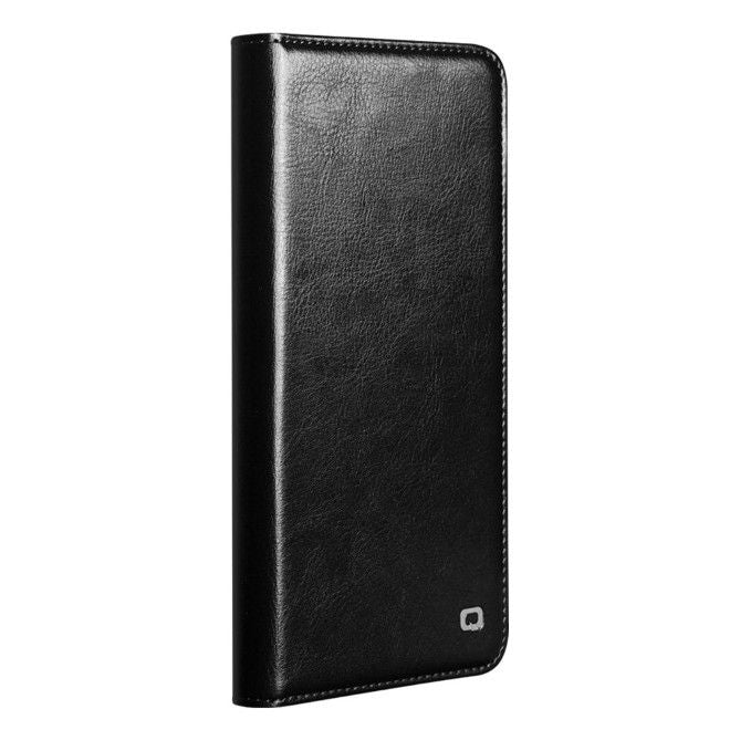 Qialino - Étui en cuir véritable pour Samsung Galaxy S26 Ultra - Collection Genuine Bookcover - Noir
