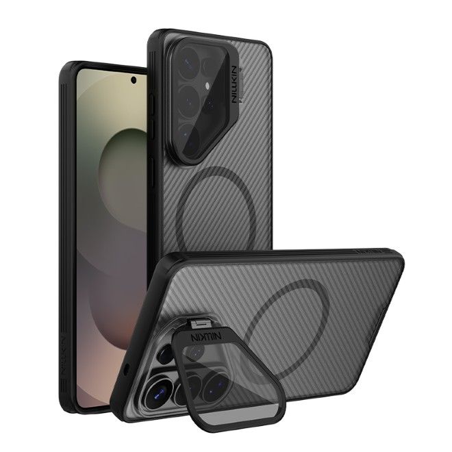 Nillkin - Samsung Galaxy S26 Ultra Hülle - Kunststoff Hardcase - Camshield Prop Magnetic Series - transparent/schwarz