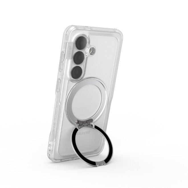 PLES - Samsung Galaxy S26 Hülle - Hardcase mit MagSafe - Made in Korea - Arche Mag Stand Series - transparent
