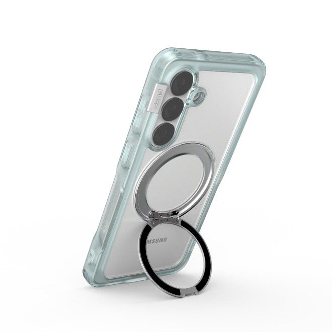 PLES - Samsung Galaxy S26 Hülle - Hardcase mit MagSafe - Made in Korea - Arche Glim Mag Stand Series - blau