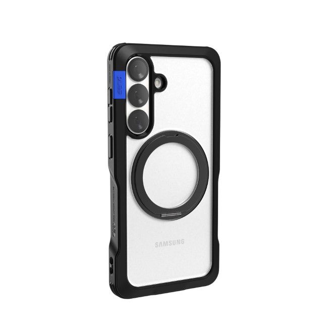 PLES - Samsung Galaxy S26+ Hülle - Hardcase mit MagSafe - Made in Korea - Arche Mag Stand Series - schwarz