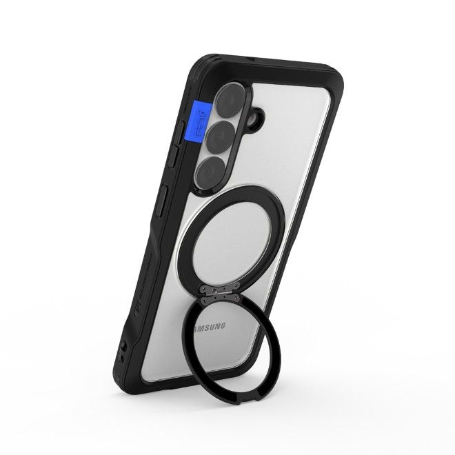 PLES - Samsung Galaxy S26+ Hülle - Hardcase mit MagSafe - Made in Korea - Arche Mag Stand Series - schwarz