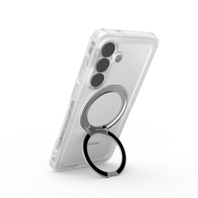 PLES - Samsung Galaxy S26+ Hülle - Hardcase mit MagSafe - Made in Korea - Arche Mag Stand Series - transparent