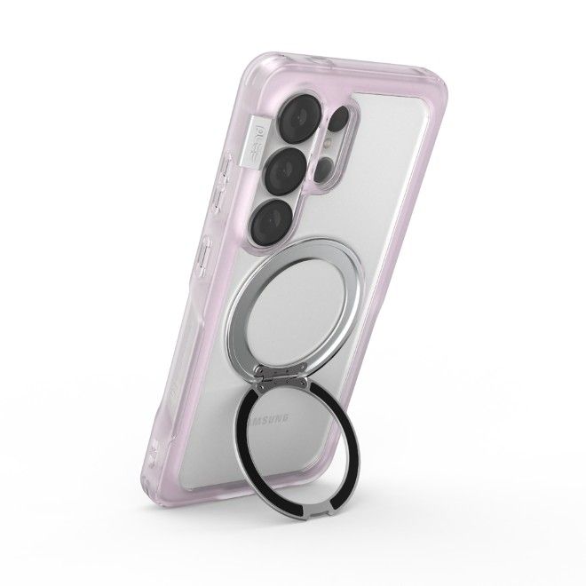 PLES - Samsung Galaxy S26 Ultra Hülle - Hardcase mit MagSafe - Made in Korea - Arche Glim Mag Stand Series - pink