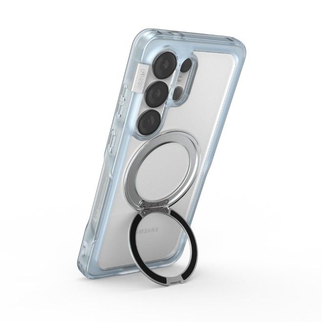 PLES - Samsung Galaxy S26 Ultra Hülle - Hardcase mit MagSafe - Made in Korea - Arche Glim Mag Stand Series - hellblau