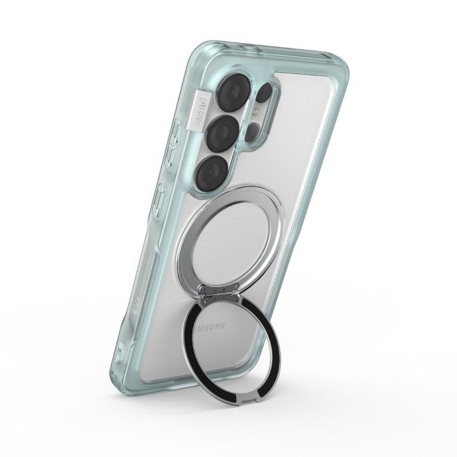 PLES - Samsung Galaxy S26 Ultra Hülle - Hardcase mit MagSafe - Made in Korea - Arche Glim Mag Stand Series - blau