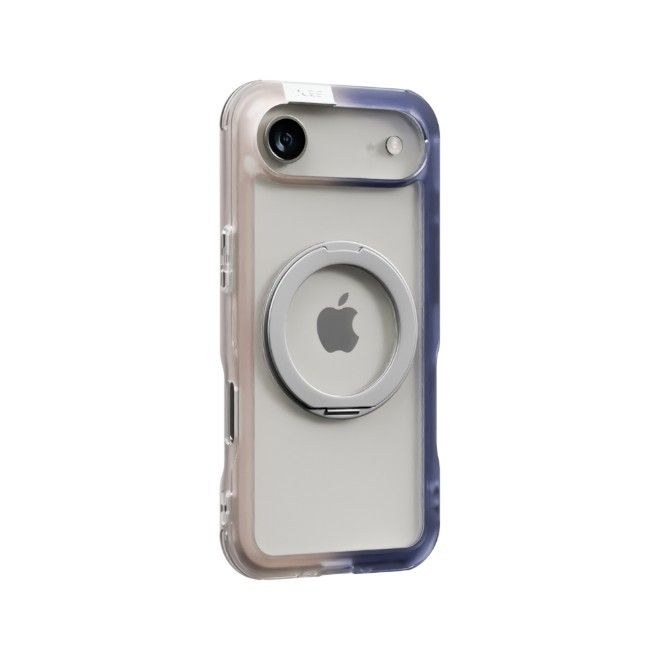 PLES - iPhone Air Hülle - Hardcase mit MagSafe - Made in Korea - Arche TwoFace Mag Stand Series - pink/blau