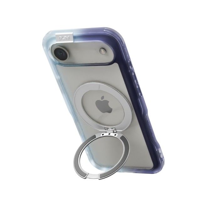 PLES - iPhone Air Hülle - Hardcase mit MagSafe - Made in Korea - Arche TwoFace Mag Stand Series - hellblau/dunkelblau