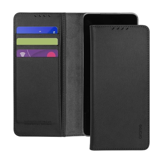 Araree - Samsung Galaxy S26+ Hülle - Case aus Kunstleder - Mustang Diary Series - Made in Korea - schwarz