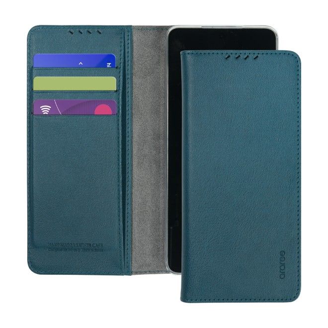 Araree - Samsung Galaxy S26+ Hülle - Case aus Kunstleder - Mustang Diary Series - Made in Korea - blau