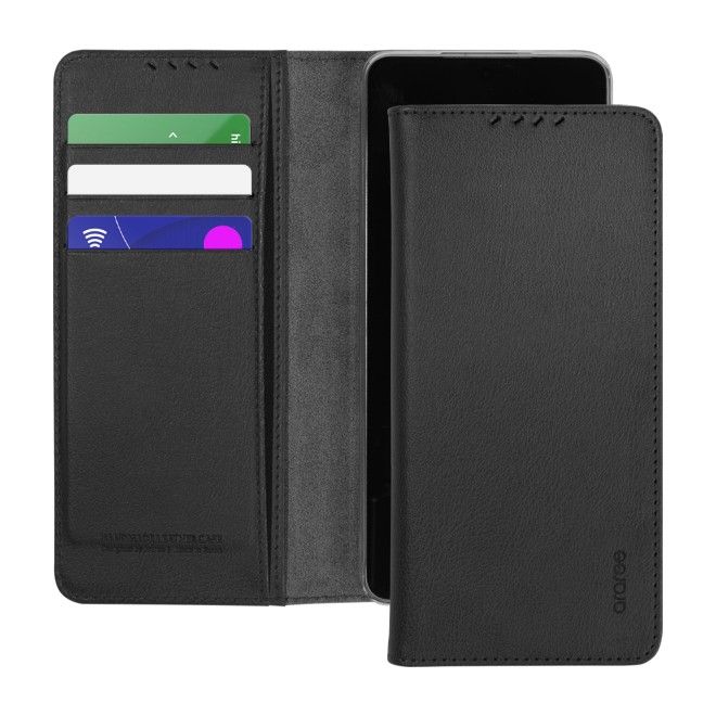 Araree - Samsung Galaxy S26 Ultra Hülle - Case aus Kunstleder - Mustang Diary Series - Made in Korea - schwarz