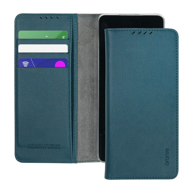 Araree - Samsung Galaxy S26 Ultra Hülle - Case aus Kunstleder - Mustang Diary Series - Made in Korea - blau