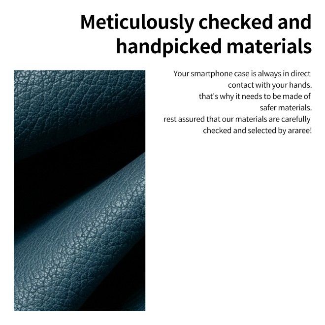 Araree - Samsung Galaxy S26 Ultra Hülle - Case aus Kunstleder - Mustang Diary Series - Made in Korea - blau