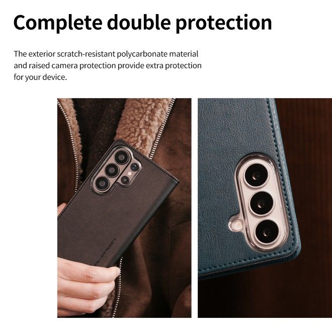 Araree - Samsung Galaxy S26 Ultra Hülle - Case aus Kunstleder - Mustang Diary Series - Made in Korea - blau