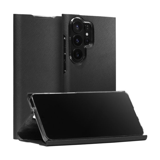 Araree - Coque Samsung Galaxy S26 Ultra - Étui avec fonction de support - Série Bonnet Diary - Fabriqué en Corée - Noir