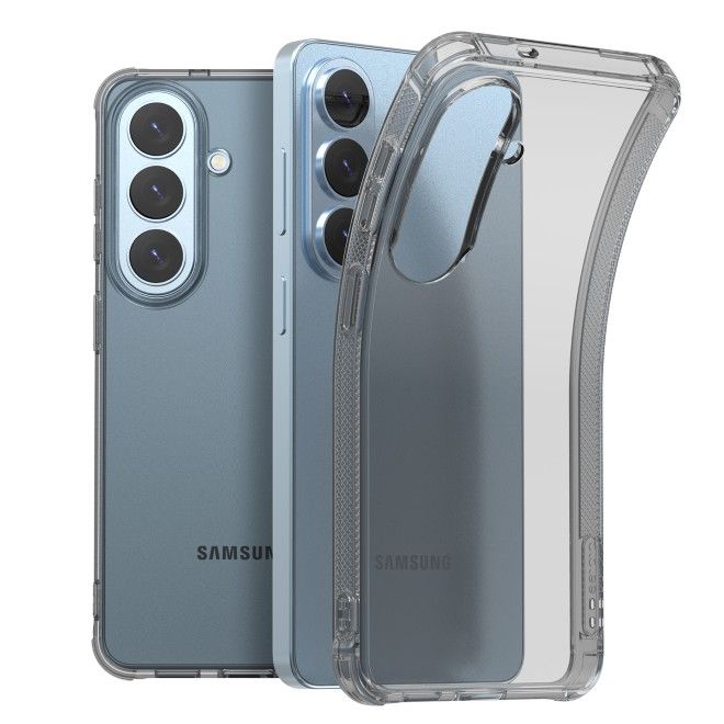 Araree - Coque Samsung Galaxy S26 - Coque en plastique TPU - Adhérence antidérapante - Série Flexield - transparent/noir