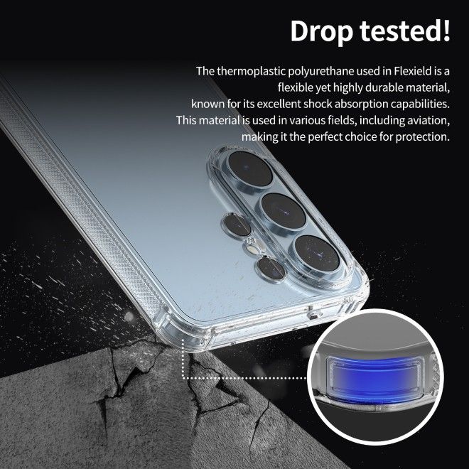 Araree - Coque Samsung Galaxy S26+ - Étui en plastique TPU - Adhérence antidérapante - Série Flexield - transparent/noir