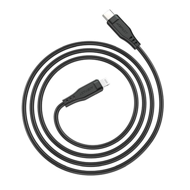 ACEFAST – USB Type-C to Lightning Charging and Data Cable 1.20 m PD 30W MFi Certified – Black
