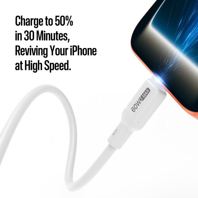 Dux Ducis - USB-C zu USB-C Lade- und Datenkabel (60W) - 1m - aus Silikon - Sili Series - weiss