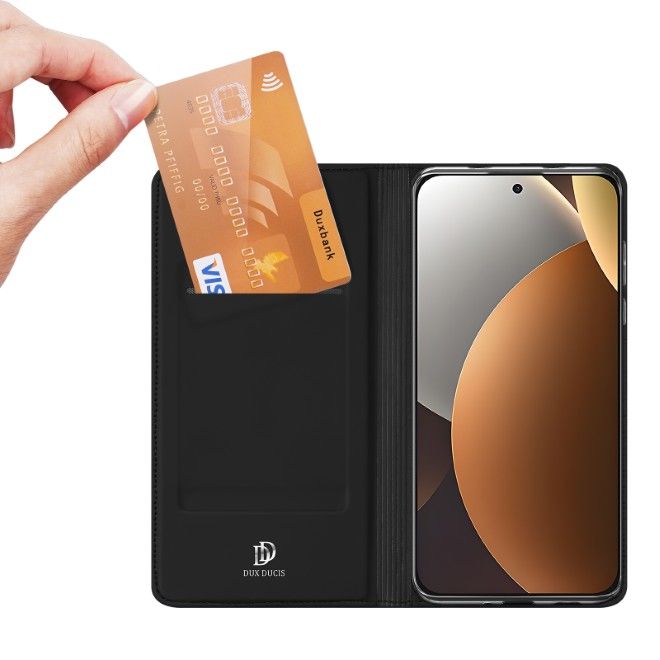 Dux Ducis - Étui Xiaomi Redmi Note 15 Pro 5G - Étui-livret - Série Pro - Noir