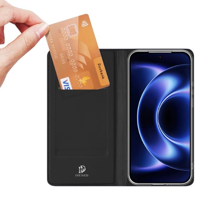 Dux Ducis - Étui Xiaomi 17 Ultra - Couverture type livret - Série Pro - Noir