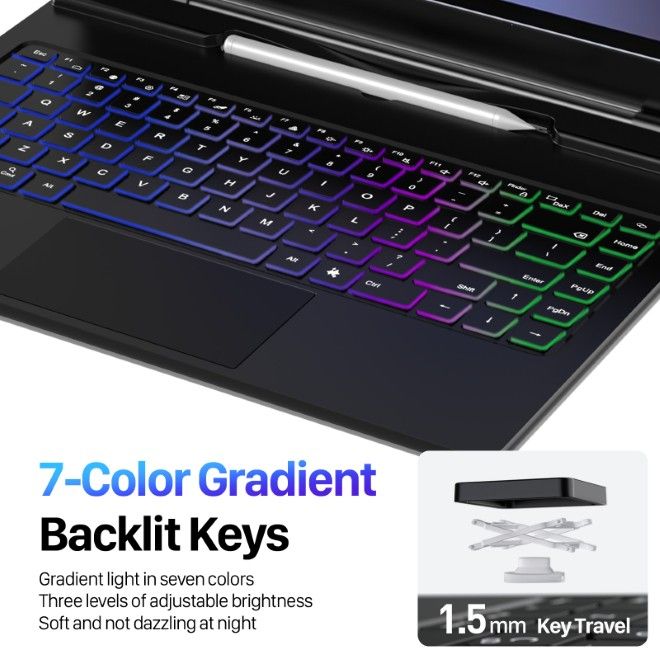 Dux Ducis - Samsung Galaxy Tab S11 Ultra / S10 Ultra / S9 Ultra / S8 Ultra Tastatur Hülle - Keyboard Case - MK Series - schwarz