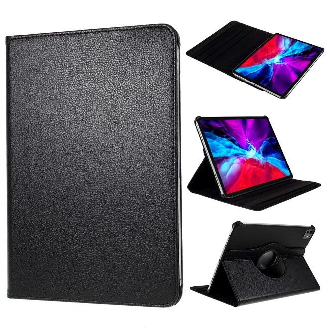 iPad Pro 13 (2025/2024) Hülle - 360° rotierbares Case aus Leder - schwarz