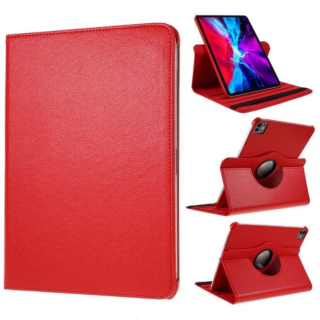 Coque iPad Pro 13 (2025/2024) - Étui rotatif à 360° en cuir - rouge