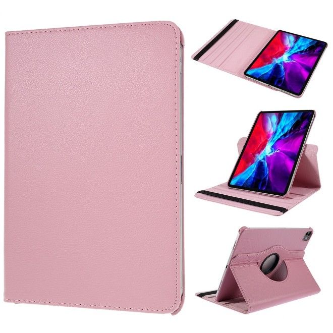 iPad Pro 13 (2025/2024) Hülle - 360° rotierbares Case aus Leder - pink