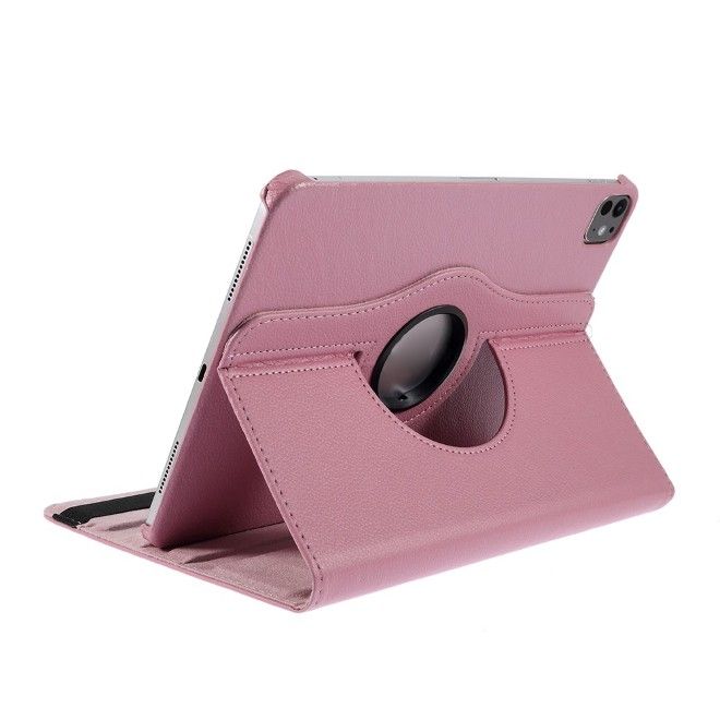 iPad Pro 13 (2025/2024) Hülle - 360° rotierbares Case aus Leder - pink