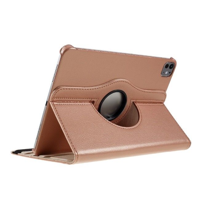 iPad Pro 13 (2025/2024) Hülle - 360° rotierbares Case aus Leder - rosegold