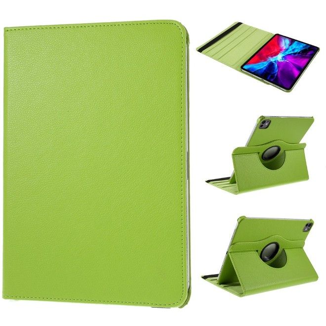 iPad Pro 13 (2025/2024) Hülle - 360° rotierbares Case aus Leder - grün