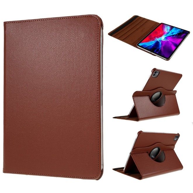 iPad Pro 13 (2025/2024) Hülle - 360° rotierbares Case aus Leder - braun