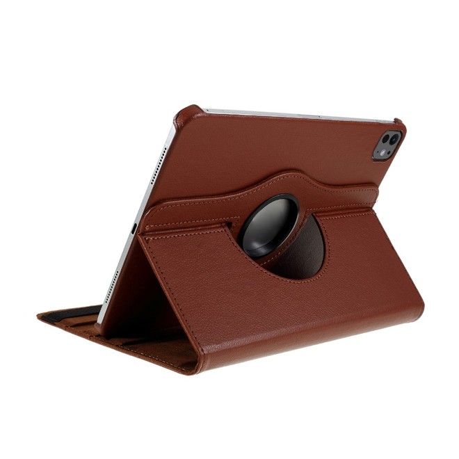 iPad Pro 13 (2025/2024) Hülle - 360° rotierbares Case aus Leder - braun