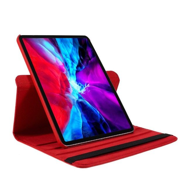 Housse iPad Pro 11 (2025/2024) - Étui rotatif à 360° en cuir - Rouge