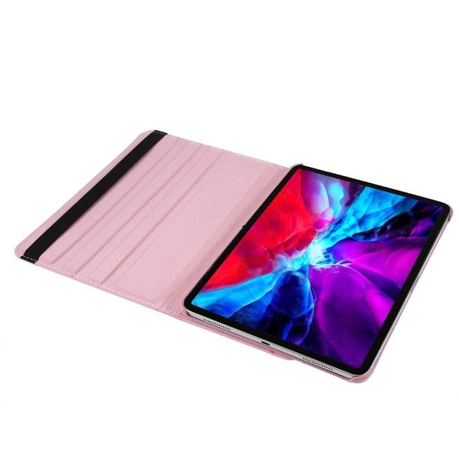 iPad Pro 11 (2025/2024) Hülle - 360° rotierbares Case aus Leder - pink