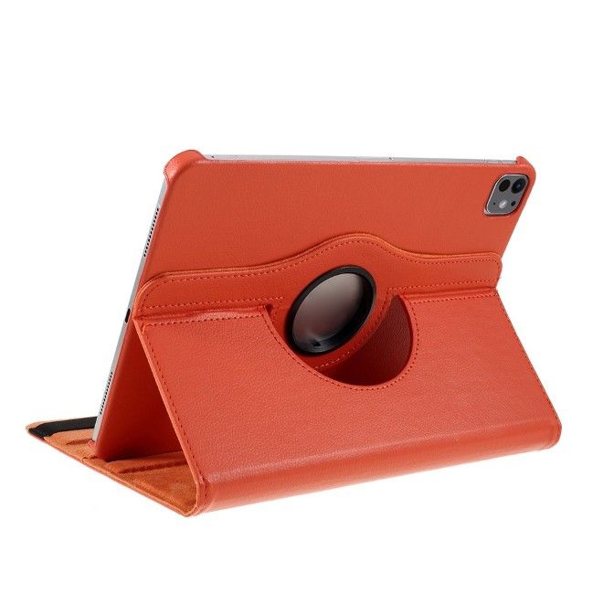 iPad Pro 11 (2025/2024) Hülle - 360° rotierbares Case aus Leder - orange