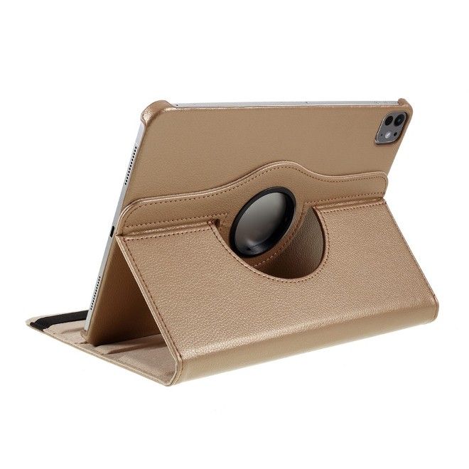 iPad Pro 11 (2025/2024) Hülle - 360° rotierbares Case aus Leder - gold