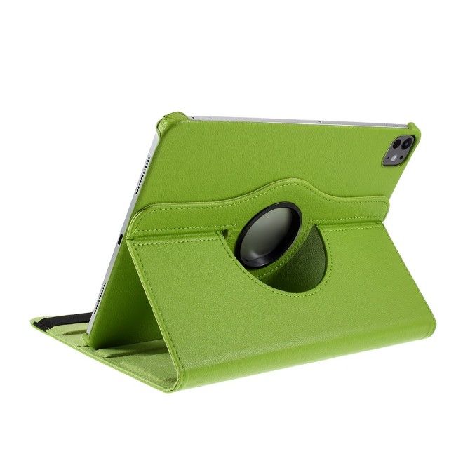 iPad Pro 11 (2025/2024) Hülle - 360° rotierbares Case aus Leder - grün