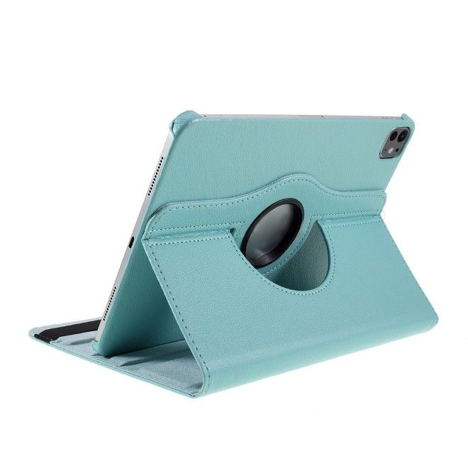 iPad Pro 11 (2025/2024) Case - 360° Rotating Leather Case - Light Blue